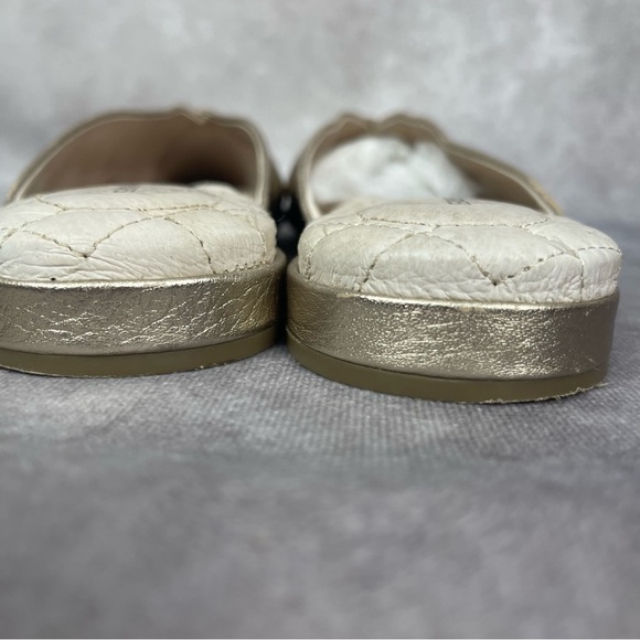 Birdies The Swan Leather Slip On Mules Flats In Gold Women's Size 8.5 - Picture 9 of 10